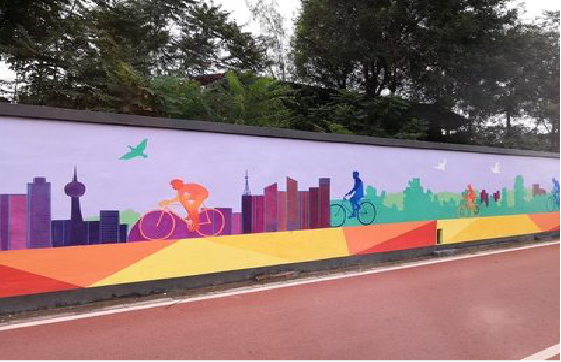 武夷山墙体彩绘-围墙