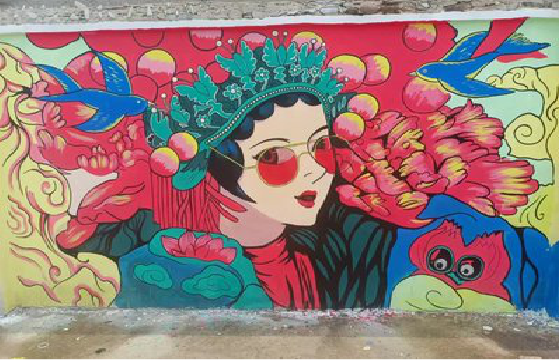 武夷山墙体彩绘-网红墙