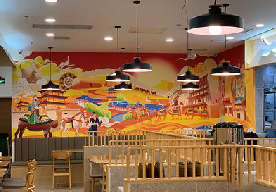 武夷山商业空间彩绘介绍。