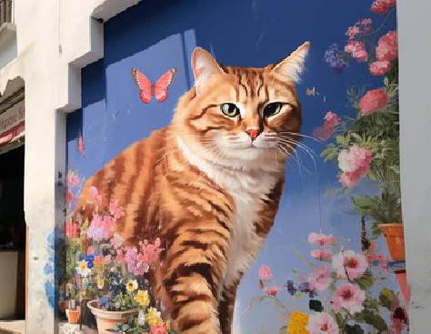 武夷山自己绘制有个性的手绘墙